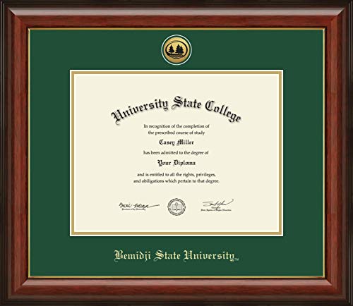 Bemidji State University - Officially Licensed - Gold Medallion Diploma Frame - Document Size 11" x 8.5"