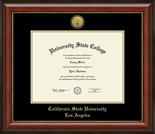 California State University Los Angeles - Officially Licensed - Gold Medallion Diploma Frame - Document Size 11" x 8.5"