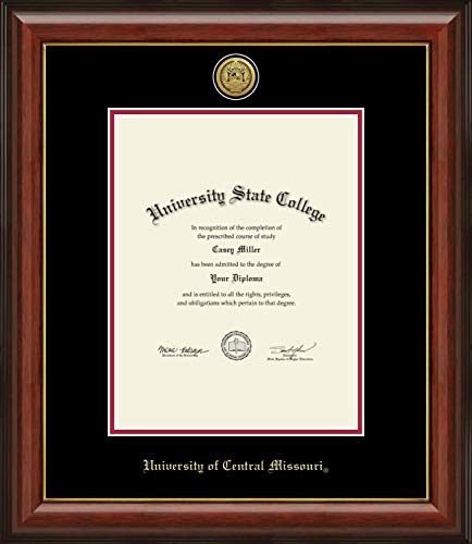 University of Central Missouri - Officially Licensed - Gold Medallion Diploma Frame - Document Size 8.5" x 11"