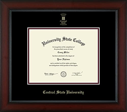 Central State University - Officially Licensed - Gold Embossed Diploma Frame - Document Size 9" x 7"