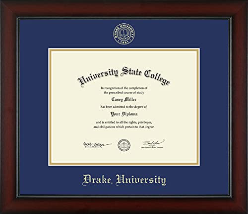 Drake University - Officially Licensed - Gold Embossed Diploma Frame - Document Size 11" x 8.5"