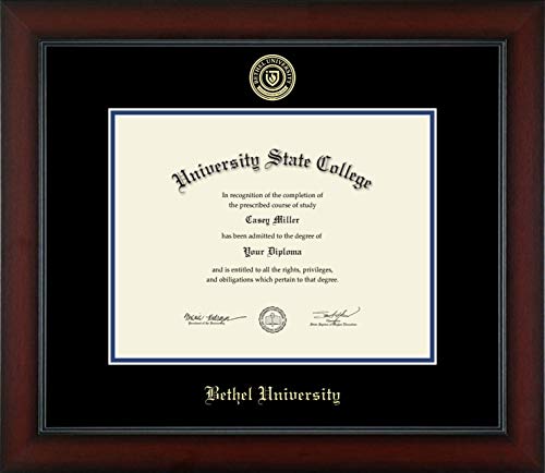 Bethel University at Indiana - Officially Licensed - Gold Embossed Diploma Frame - Document Size 11" x 8.5"