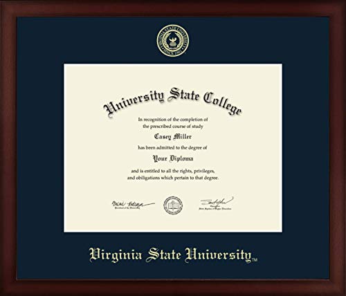 Virginia State University - Officially Licensed - Bachelor's - Gold Embossed Diploma Frame - Document Size 11" x 8.5"