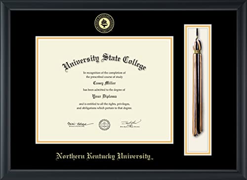 Northern Kentucky University - Officially Licensed - Bachelor's/Master's - Gold Embossed Tassel Diploma Frame - Document Size 11" x 8.5"