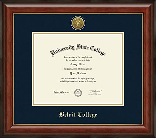 Beloit College - Officially Licensed - Gold Medallion Diploma Frame - Document Size 10" x 8"