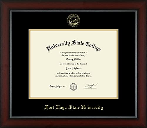 Fort Hays State University - Officially Licensed - Gold Embossed Diploma Frame - Document Size 11" x 8.5"