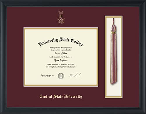 Central State University - Officially Licensed - Gold Embossed Tassel Diploma Frame - Document Size 9" x 7"