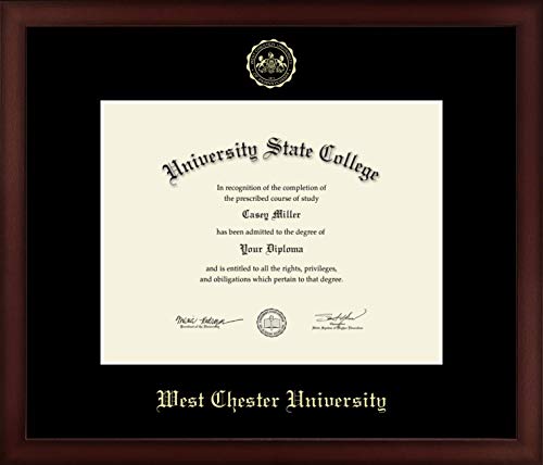 West Chester University - Officially Licensed - Bachelor's/Master's -Gold Embossed Diploma Frame - Document Size 11" x 8.5"