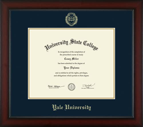 Yale University - Officially Licensed - Gold Embossed Diploma Frame - Document Size 12.625" x 10.313"