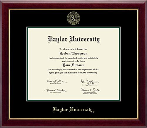 Church Hill Classics Baylor University - Gold Embossed - Featuring Gallery Moulding - Officially Licensed - Diploma Size 14" x 11"