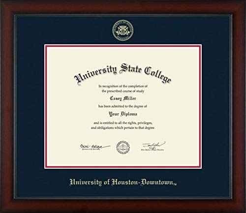 University of Houston Downtown - Officially Licensed - Gold Embossed Diploma Frame - Document Size 14" x 11"