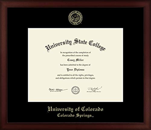 University of Colorado Colorado Springs - Officially Licensed - Gold Embossed Diploma Frame - Document Size 11" x 8.5"