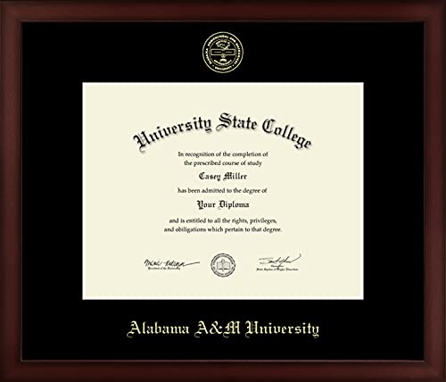 Alabama A&M University - Officially Licensed - Gold Embossed Diploma Frame - Document Size 11" x 8.5"