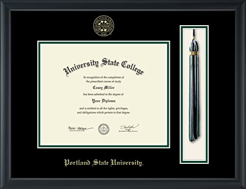 Portland State University - Officially Licensed - Gold Embossed Tassel Diploma Frame - Document Size 10" x 8"