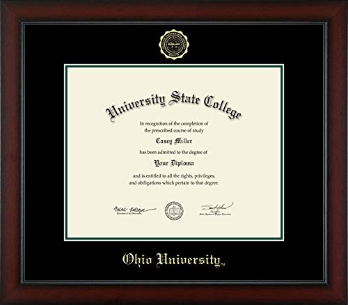 Ohio University - Officially Licensed - PhD - Gold Embossed Diploma Frame - Document Size 15" x 12"