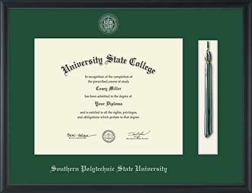 Southern Polytechnic State University - Officially Licensed - Silver Embossed Tassel Diploma Frame - Document Size 14" x 11"