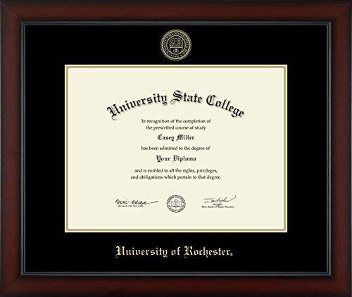 University of Rochester - Officially Licensed - PhD - Gold Embossed Diploma Frame - Document Size 16" x 12"