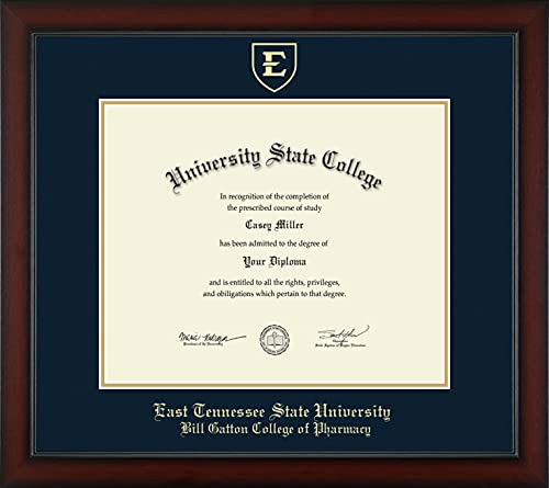 East Tennessee State University Bill Gatton College of Pharmacy - Officially Licensed - Gold Embossed Diploma Frame - Document Size 17" x 14"