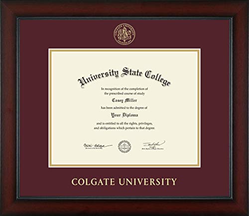 Colgate University - Officially Licensed - Gold Embossed Diploma Frame - Document Size 11" x 8.5"