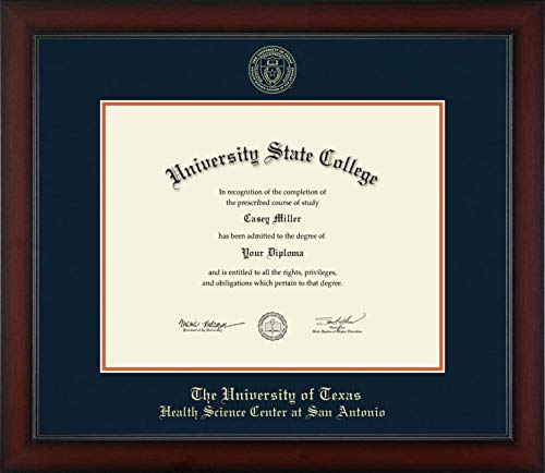 University of Texas Health Science Center at San Antonio - Officially Licensed - Gold Embossed Diploma Frame - Document Size 14" x 11"