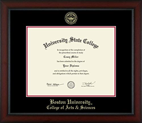 Boston University College of Arts & Sciences - Officially Licensed - Gold Embossed Diploma Frame - Document Size 14" x 11"