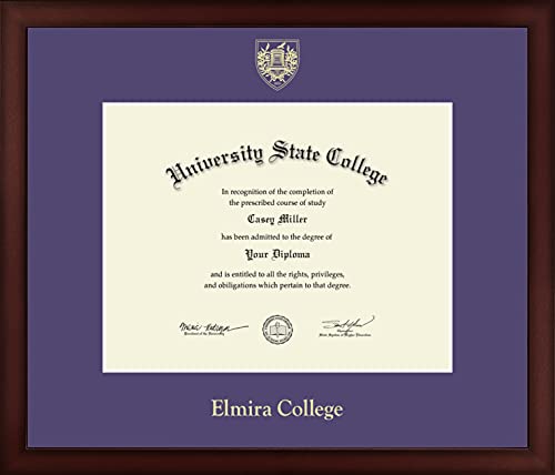 Elmira College - Officially Licensed - Gold Embossed Diploma Frame - Document Size 11" x 8.5"