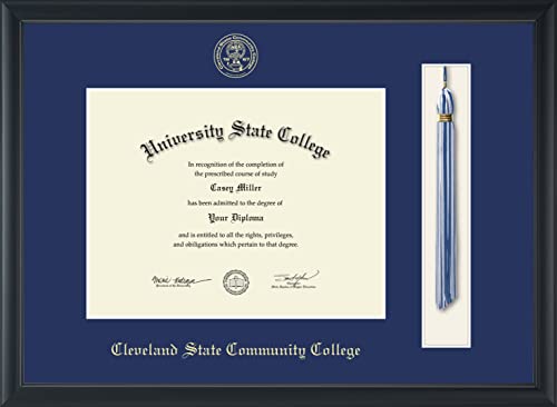 Cleveland State Community College - Officially Licensed - Gold Embossed Tassel Diploma Frame - Document Size 11" x 8.5"