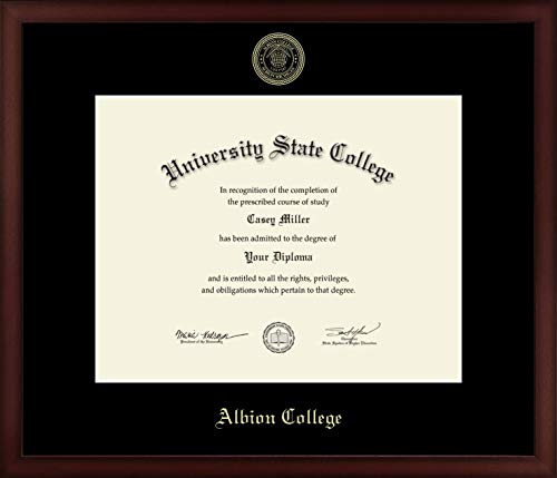 Albion College - Officially Licensed - Gold Embossed Diploma Frame - Document Size 14" x 11"