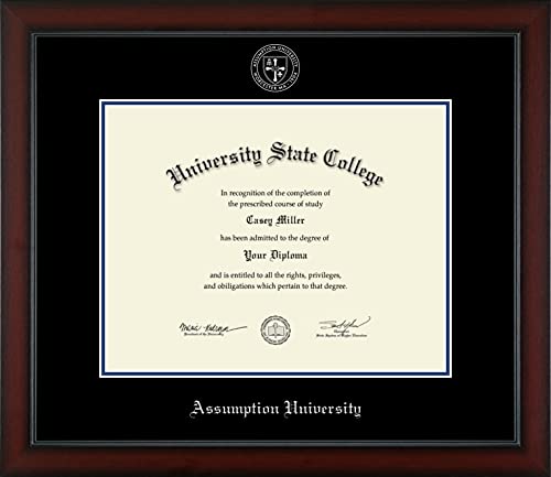 Assumption University - Officially Licensed - Silver Embossed Diploma Frame - Document Size 14" x 11"