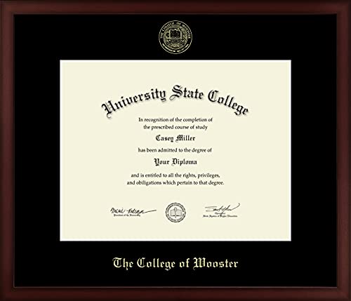 The College of Wooster - Officially Licensed - Gold Embossed Diploma Frame - Document Size 14" x 11"