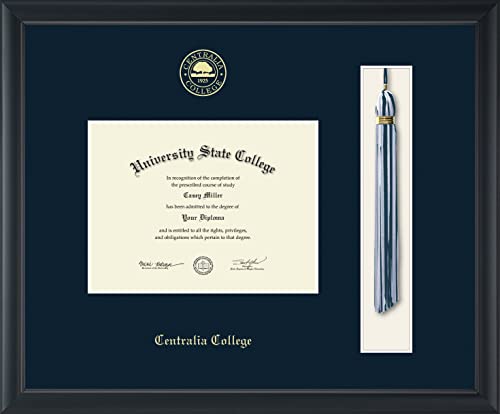 Centralia College - Officially Licensed - Gold Embossed Tassel Diploma Frame - Document Size 8" x 6"