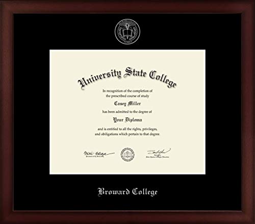 Broward College - Officially Licensed - Silver Embossed Diploma Frame - Document Size 10" x 8"