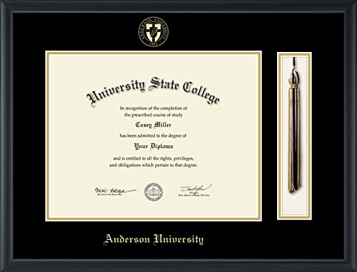 Anderson University in South Carolina - Officially Licensed - Gold Embossed Tassel Diploma Frame - Document Size 14" x 11"