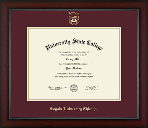 Loyola University Chicago - Officially Licensed - Law - Gold Embossed Diploma Frame - Document Size 14" x 11"