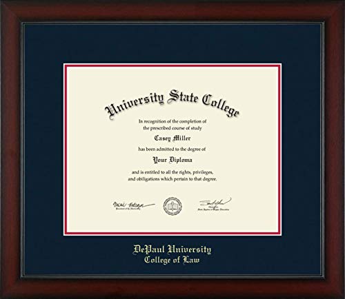 DePaul University College of Law - Officially Licensed - Gold Embossed Diploma Frame - Document Size 14" x 11"