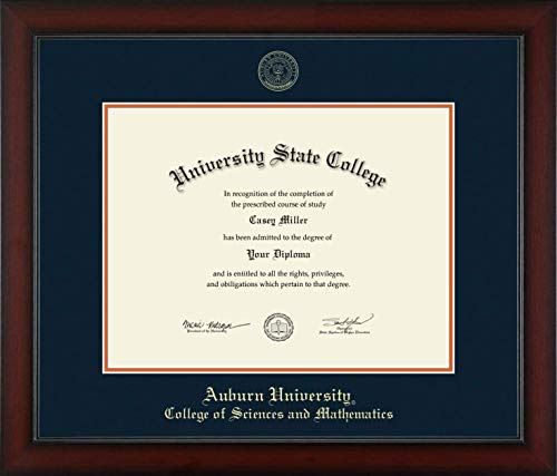 Auburn University College of Sciences and Mathematics - Officially Licensed - Gold Embossed Diploma Frame - Document Size 17" x 13"