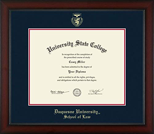 Duquesne University School of Law - Officially Licensed - Post-Spring 2018 PhD - Gold Embossed Diploma Frame - Document Size 14" x 11"