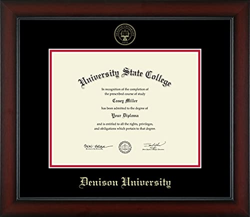 Denison University - Officially Licensed - Gold Embossed Diploma Frame - Document Size 11" x 8.5"