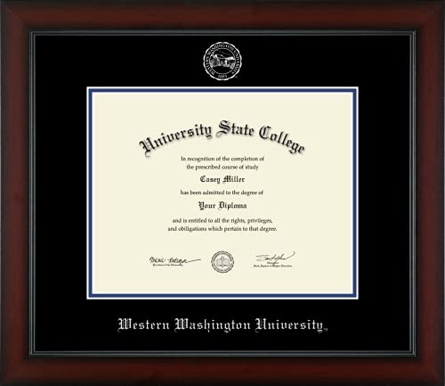 Western Washington University - Officially Licensed - Silver Embossed Diploma Frame - Document Size 11" x 8.5"