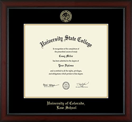 University of Colorado Law School - Officially Licensed - Gold Embossed Diploma Frame - Document Size 16" x 14"