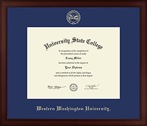 Western Washington University - Officially Licensed - Gold Embossed Diploma Frame - Document Size 11" x 8.5"