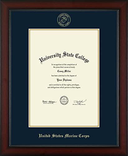 United States Naval Academy United States Marine Corps - Officially Licensed - Gold Embossed Diploma Frame - Document Size 10" x 14"