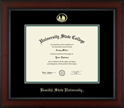 Bemidji State University - Officially Licensed - Gold Embossed Diploma Frame - Document Size 11" x 8.5"