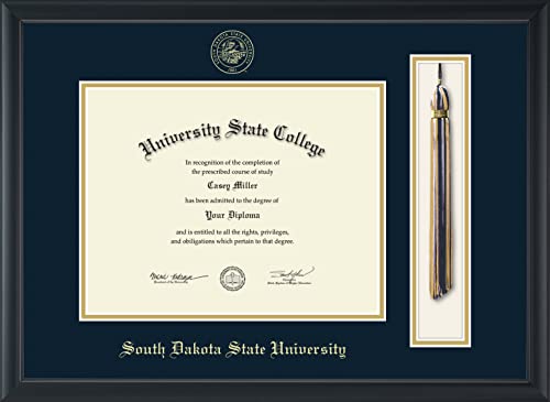 South Dakota State University - Officially Licensed - Gold Embossed Tassel Diploma Frame - Document Size 11" x 8.5"