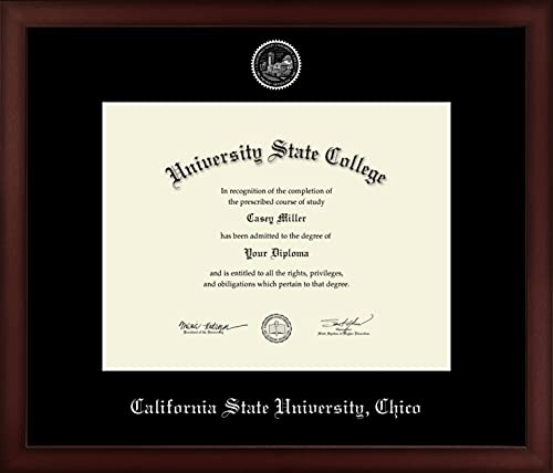 California State University Chico - Officially Licensed - Silver Embossed Diploma Frame - Document Size 11" x 8.5"