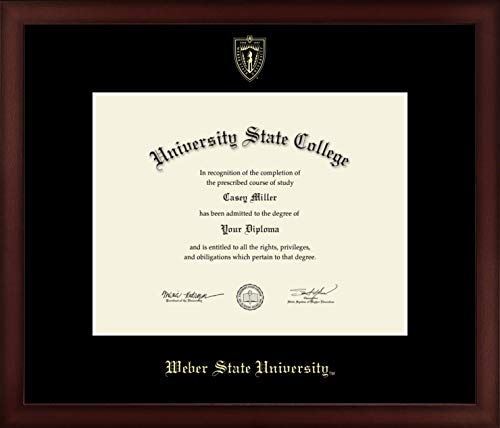 Weber State University - Officially Licensed - Gold Embossed Diploma Frame - Document Size 11" x 8.5"