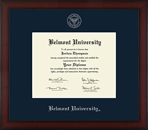 Belmont University - Officially Licensed - Silver Embossed - Document Size 11" x 8.5"