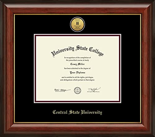 Central State University - Officially Licensed - Gold Medallion Diploma Frame - Document Size 9" x 7"