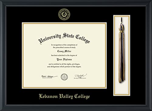 Lebanon Valley College - Officially Licensed - Gold Embossed Tassel Diploma Frame - Document Size 11" x 8.5"