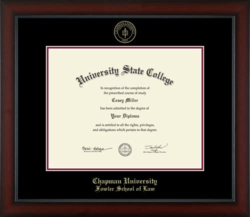 Chapman University Fowler School of Law - Officially Licensed - Gold Embossed Diploma Frame - Document Size 14" x 11"